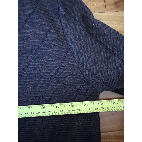 Vtg Idea Uomo Wool Blend Sweater Striped M Made In Italy Brown Preppy Professor - Picture 10 of 11